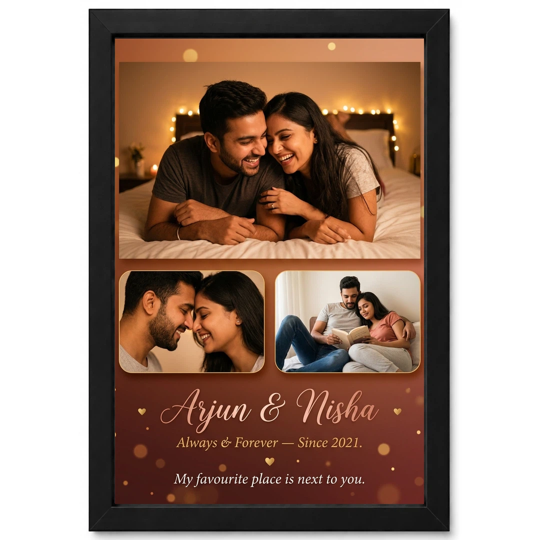 Couple Photo Frame for Bedroom Floral Romantic Love Art Photo Frame 1 Couple Photo Frame for Bedroom Floral Romantic Love Art Photo Frame