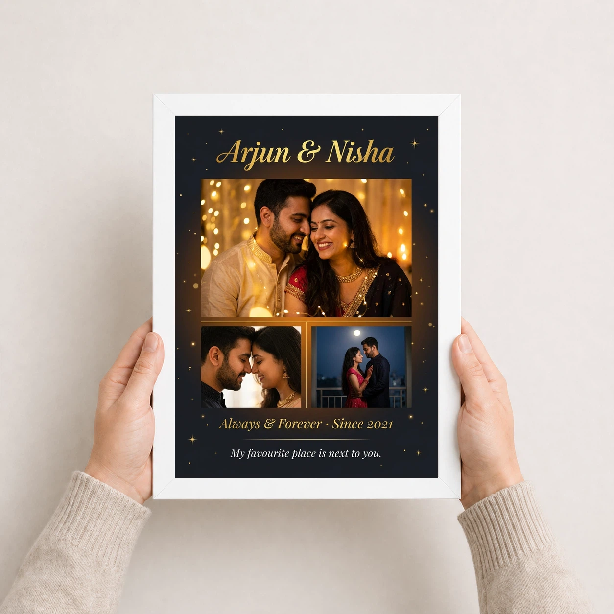 Couple Photo Frame for Bedroom Pastel Minimalist Love Photo Frame 7 Couple Photo Frame for Bedroom Pastel Minimalist Love Photo Frame - Image 7