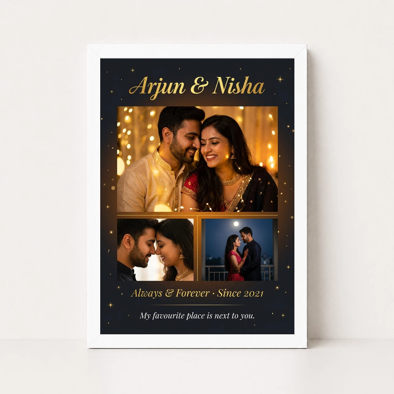 Couple Photo Frame for Bedroom Pastel Minimalist Love Photo Frame 5 Couple Photo Frame for Bedroom Pastel Minimalist Love Photo Frame - Image 5