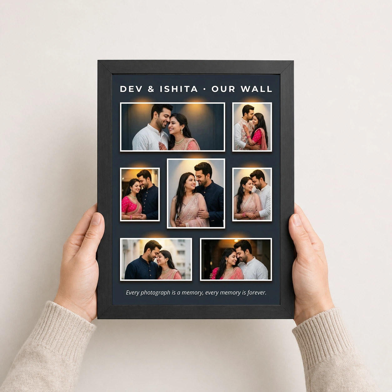 Couple Photo Frame for Wall Boho Macrame Love Nature Photo Frame 3 Couple Photo Frame for Wall Boho Macrame Love Nature Photo Frame - Image 3
