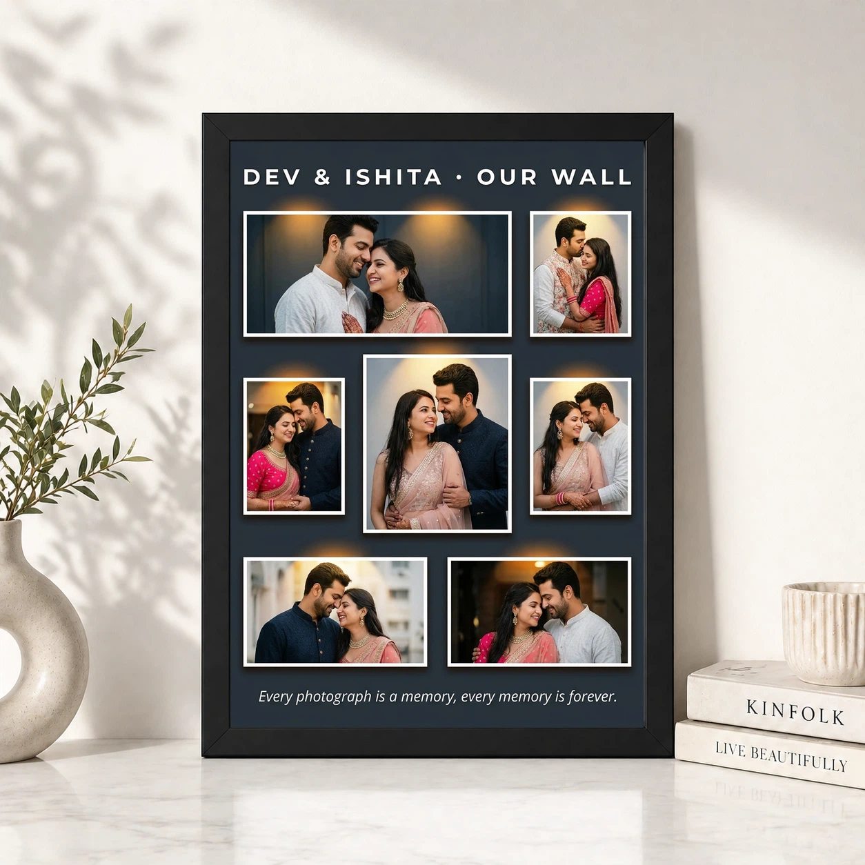 Couple Photo Frame for Wall Boho Macrame Love Nature Photo Frame 4 Couple Photo Frame for Wall Boho Macrame Love Nature Photo Frame - Image 4