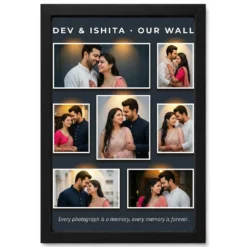 Couple Photo Frame for Wall Boho Macrame Love Nature Photo Frame