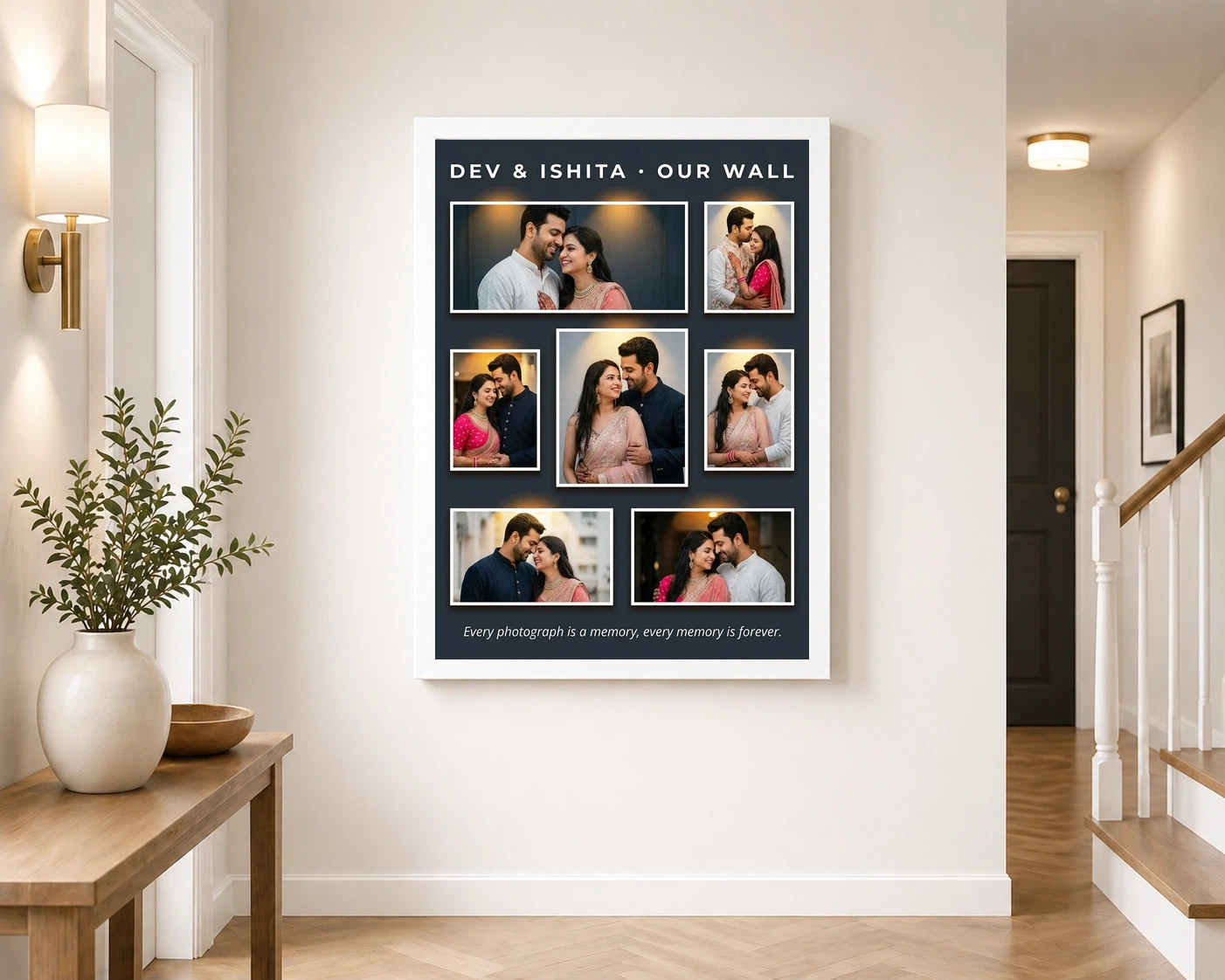 Couple Photo Frame for Wall Boho Macrame Love Nature Photo Frame 6 Couple Photo Frame for Wall Boho Macrame Love Nature Photo Frame - Image 6