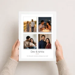 couple photo frame for wall elegant white floral love photo frame 03 white 3