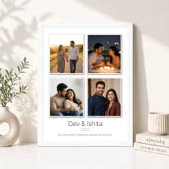 couple photo frame for wall elegant white floral love photo frame 03 white 4