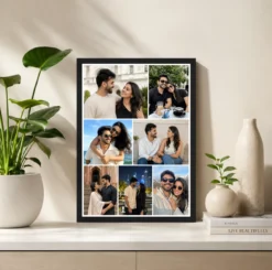 Alternative view of Couple Travel Date Moments 6 Photo Collage Frame Wall Art