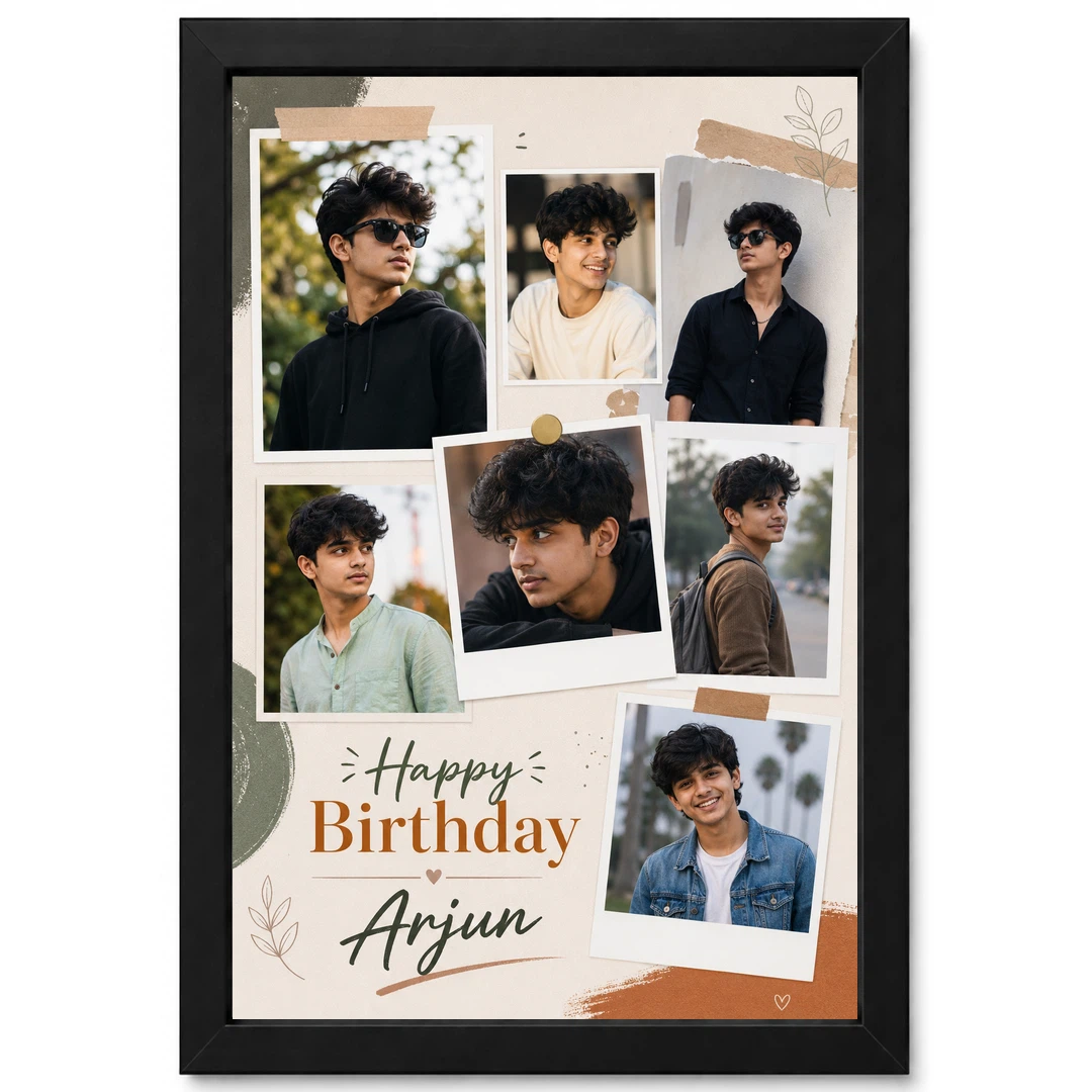 Customised Photo Frame for Boyfriend Birthday 1 Customised Photo Frame for Boyfriend Birthday
