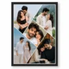 diagonal strip five photo couple collage frame black main