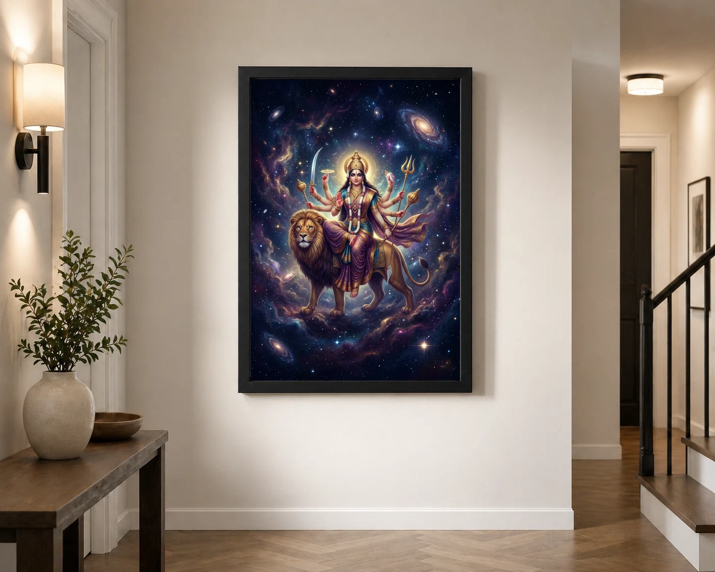 Durga Cosmic Universe Stars Galaxy Divine Mother Art Photo Frame 7 Durga Cosmic Universe Stars Galaxy Divine Mother Art Photo Frame - Image 7