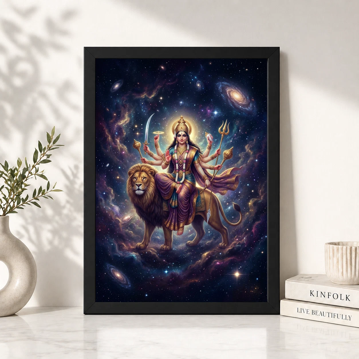 Durga Cosmic Universe Stars Galaxy Divine Mother Art Photo Frame 6 Durga Cosmic Universe Stars Galaxy Divine Mother Art Photo Frame - Image 6