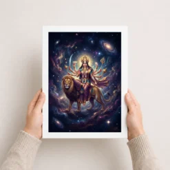Durga Cosmic Universe Stars Galaxy Divine Mother Art Photo Frame 12 durga cosmic universe stars galaxy divine mother art 14 white 3