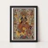 durga madhubani folk art bihar vibrant traditional painting 08 black main