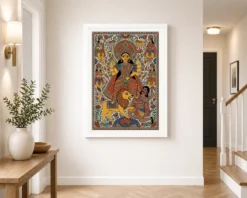 durga madhubani folk art bihar vibrant traditional painting 08 white 2