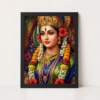 durga navratri festival portrait gold jewelry flowers art 21 black main