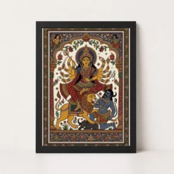 Durga Pattachitra Odisha Traditional Intricate Folk Art Photo Frame