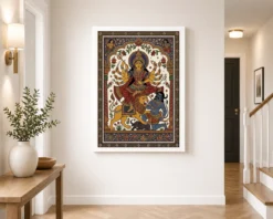 durga pattachitra odisha traditional intricate folk art 15 white 2