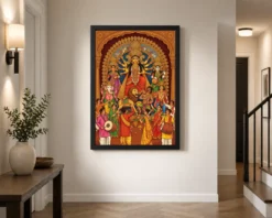 durga puja bengali festival idol colorful celebration art 04 black 2