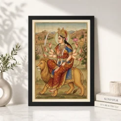 durga rajasthani miniature jewelry warm traditional art 16 black 4