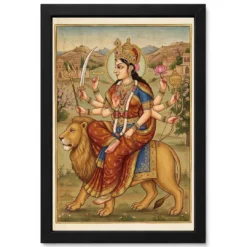 Durga Rajasthani Miniature Jewelry Warm Traditional Art Photo Frame