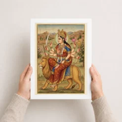 durga rajasthani miniature jewelry warm traditional art 16 white 3