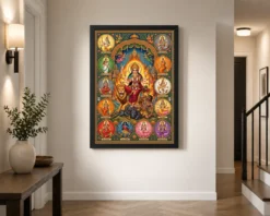 durga saptashati navratri nine colors sacred art 12 black 2