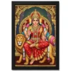 Durga Tanjore Painting Gold Jewels Red South Indian Art Photo Frame 17 durga tanjore painting gold jewels red south indian art 02 black main