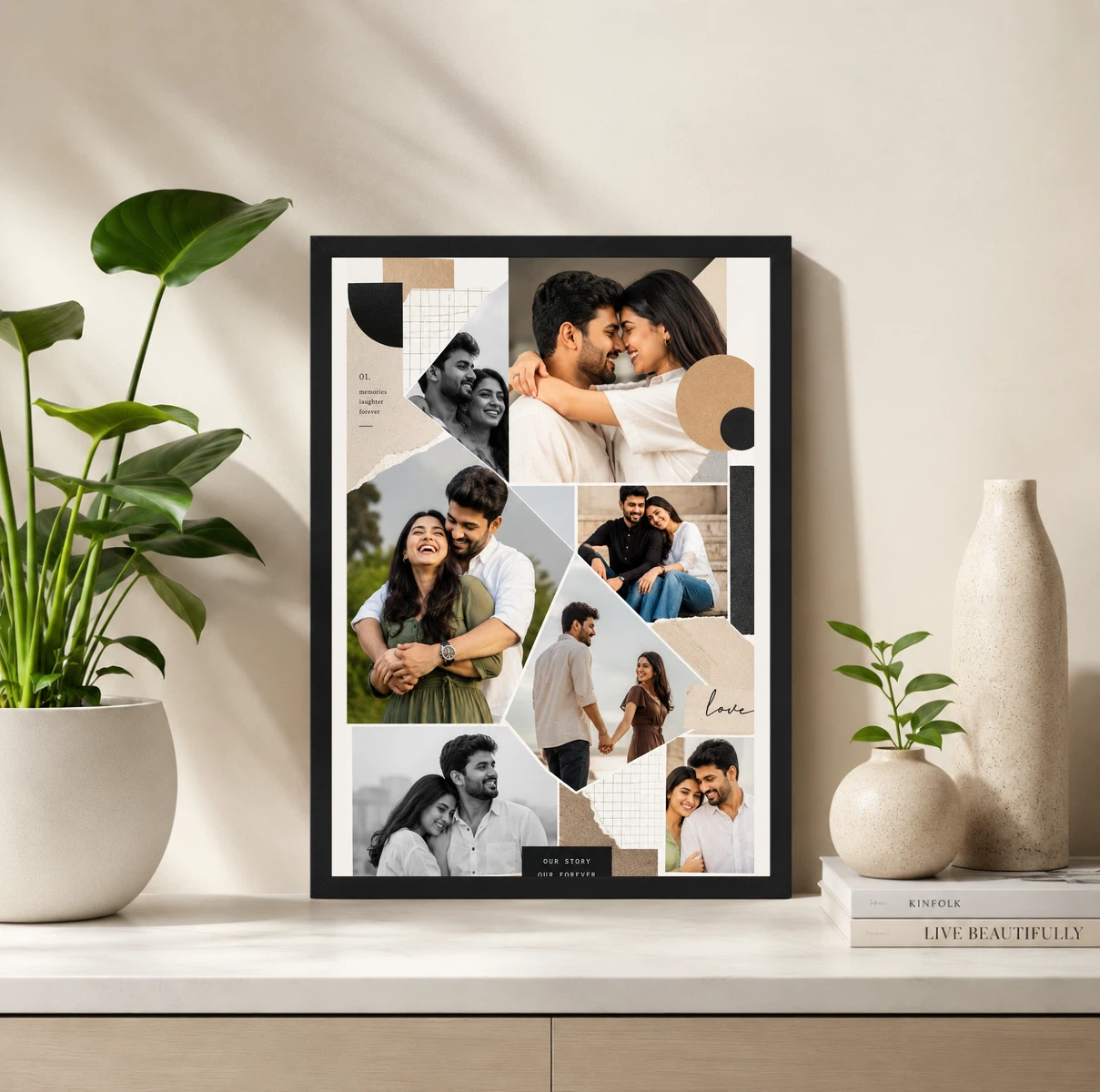 Editorial Moodboard Scrapbook Couple Photo Collage Frame 2 Editorial Moodboard Scrapbook Couple Photo Collage Frame - Image 2
