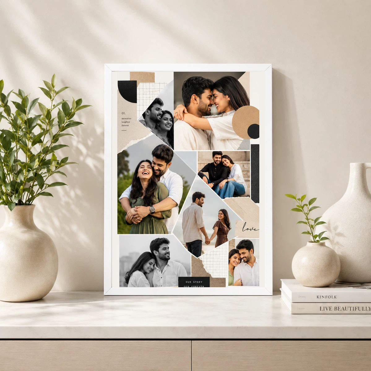 Editorial Moodboard Scrapbook Couple Photo Collage Frame 4 Editorial Moodboard Scrapbook Couple Photo Collage Frame - Image 4