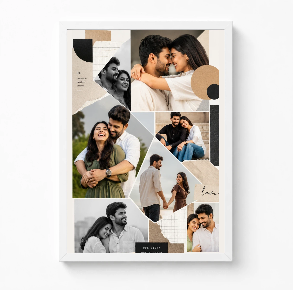 Editorial Moodboard Scrapbook Couple Photo Collage Frame 3 Editorial Moodboard Scrapbook Couple Photo Collage Frame - Image 3