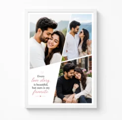Every Love Story is Beautiful But Ours is My Favourite 3 Photo Couple Frame 6 every love story beautiful three photo couple frame white main