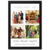 family frame design vintage rustic wood tone heritage photo frame 03 black main