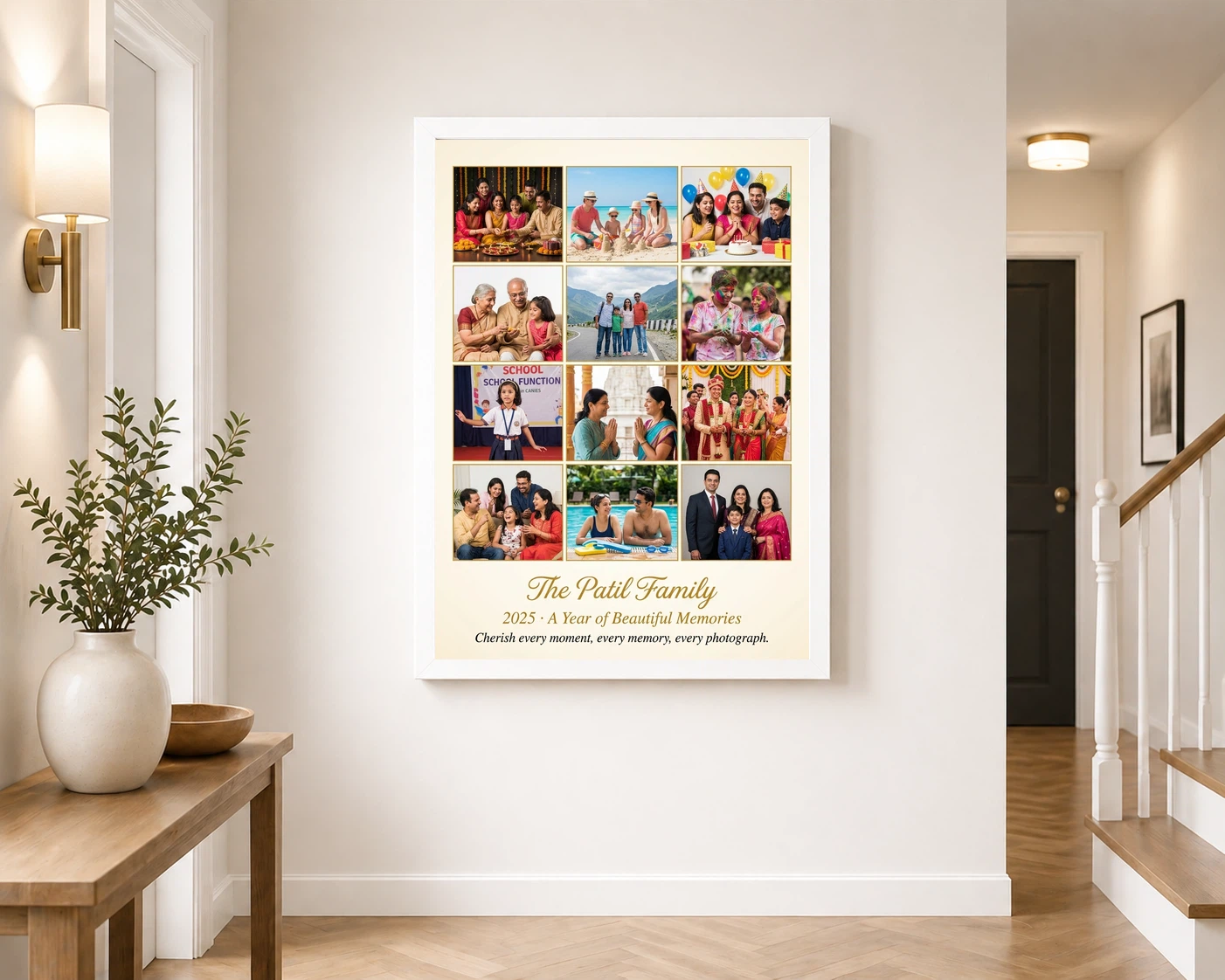 Family Multi Photo Frame Collage Grid Warm Memories Photo Frame 6 Family Multi Photo Frame Collage Grid Warm Memories Photo Frame - Image 6
