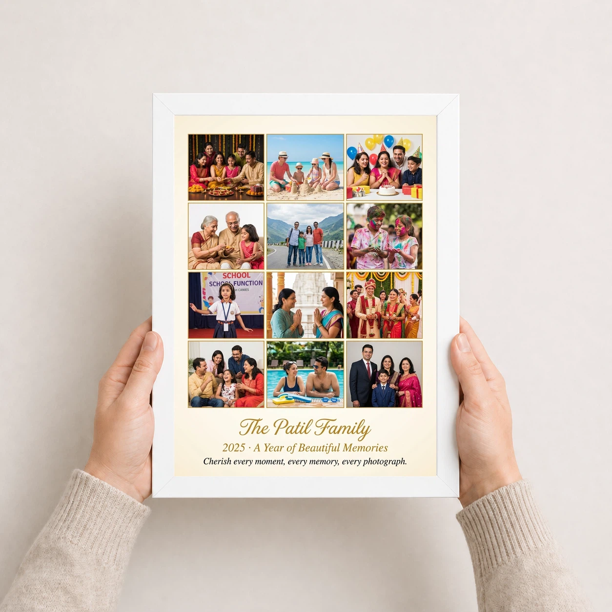 Family Multi Photo Frame Collage Grid Warm Memories Photo Frame 7 Family Multi Photo Frame Collage Grid Warm Memories Photo Frame - Image 7