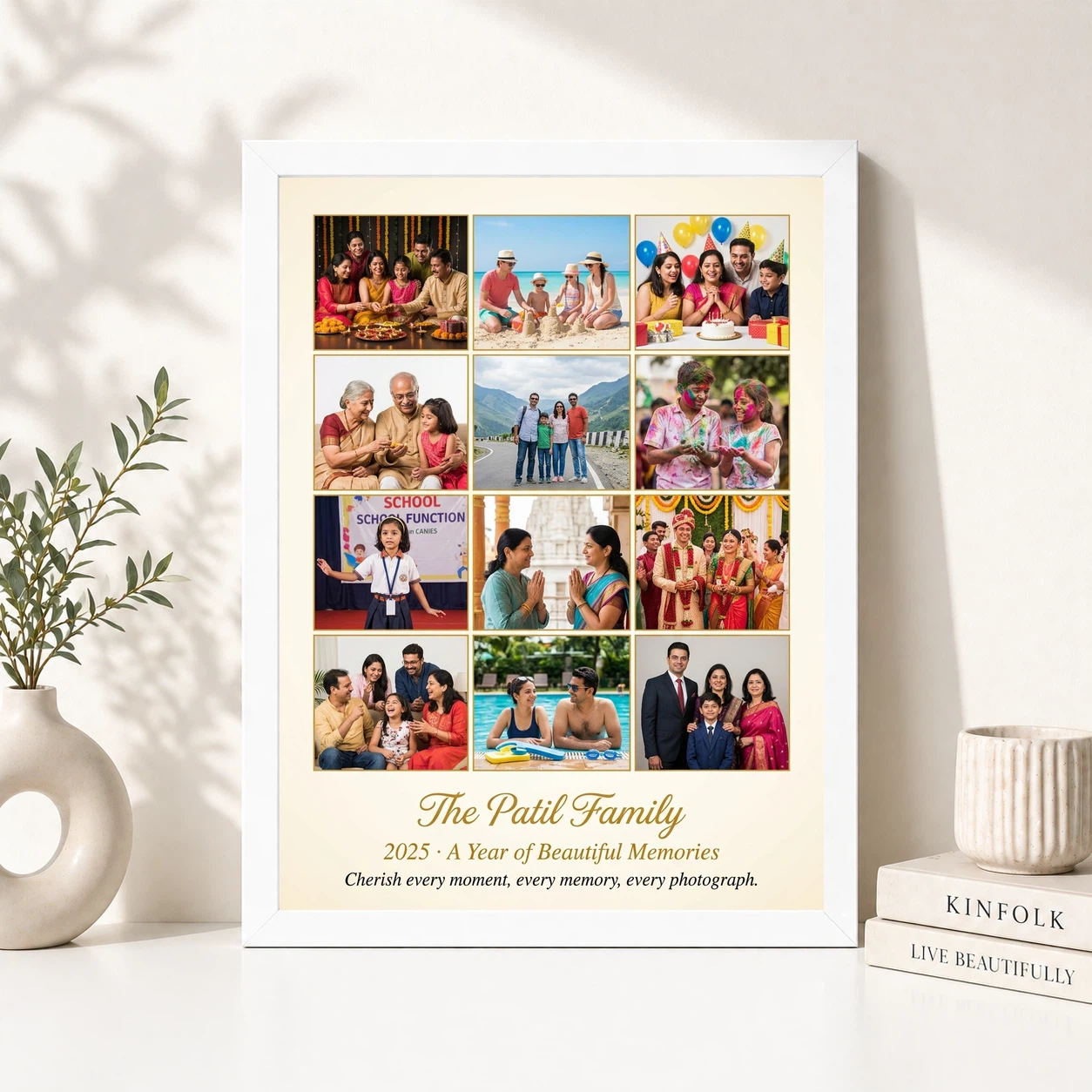 Family Multi Photo Frame Collage Grid Warm Memories Photo Frame 8 Family Multi Photo Frame Collage Grid Warm Memories Photo Frame - Image 8