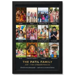 Family Multi Photo Frame Pastel Love Story Collage Wall Photo Frame