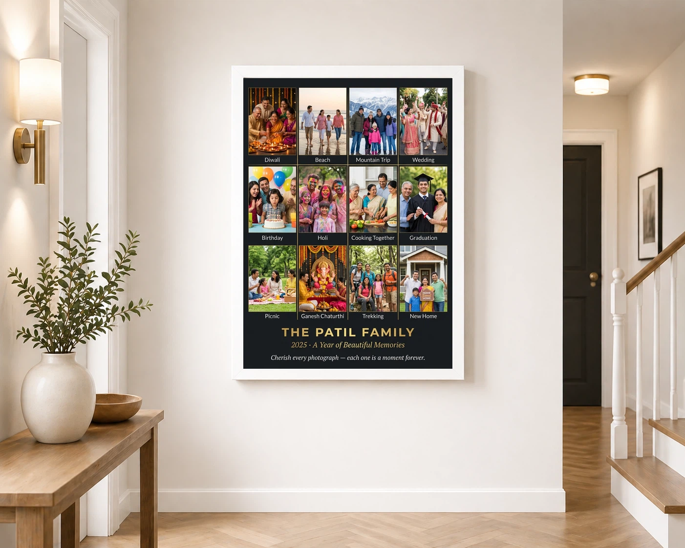 Family Multi Photo Frame Pastel Love Story Collage Wall Photo Frame 6 Family Multi Photo Frame Pastel Love Story Collage Wall Photo Frame - Image 6
