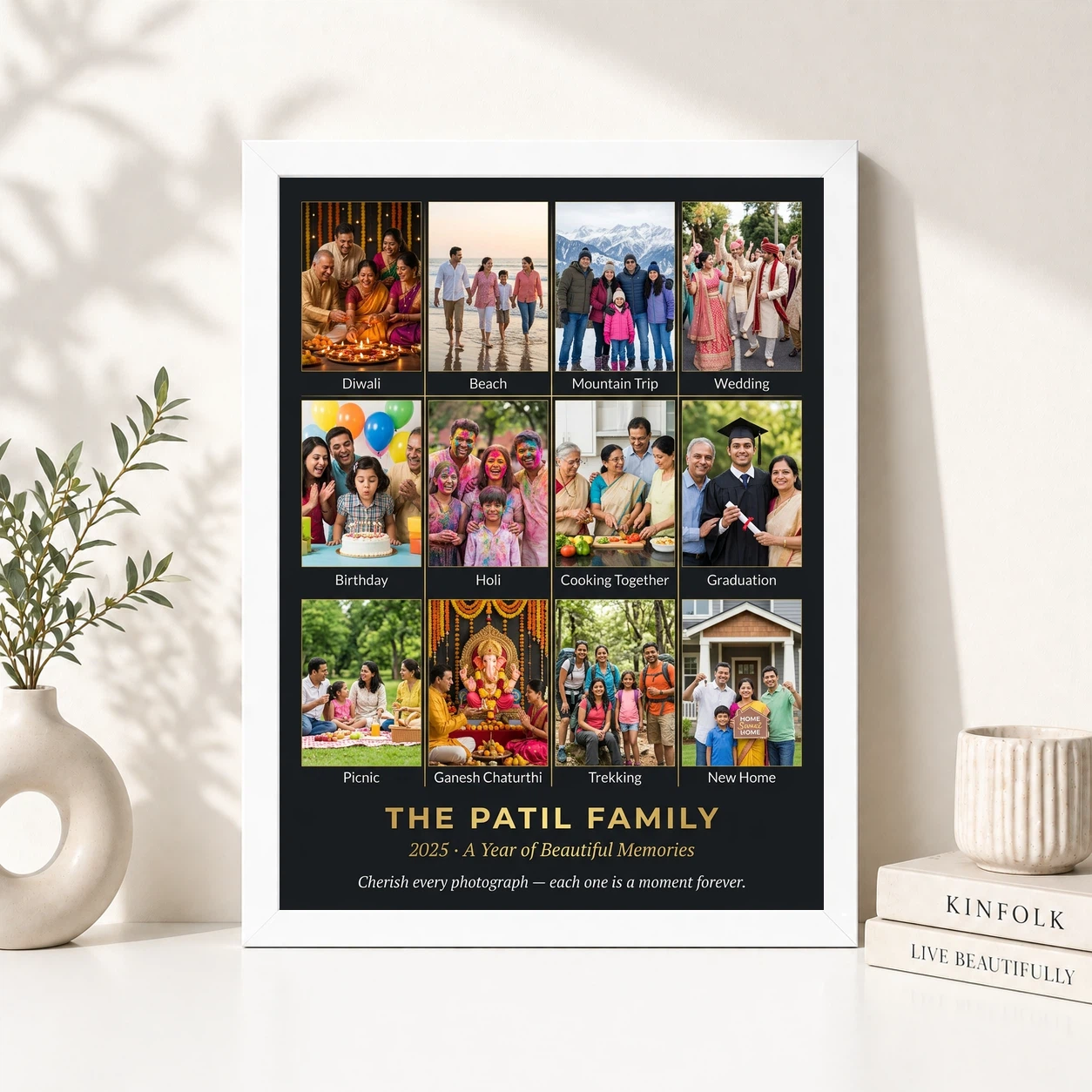 Family Multi Photo Frame Pastel Love Story Collage Wall Photo Frame 8 Family Multi Photo Frame Pastel Love Story Collage Wall Photo Frame - Image 8
