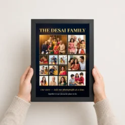 family photo frame collage pastel love story journey photo frame 02 black 3