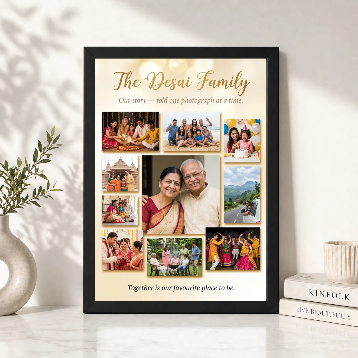 Family Photo Frame Collage Romantic Multi Photo Memories Photo Frame 4 Family Photo Frame Collage Romantic Multi Photo Memories Photo Frame - Image 4