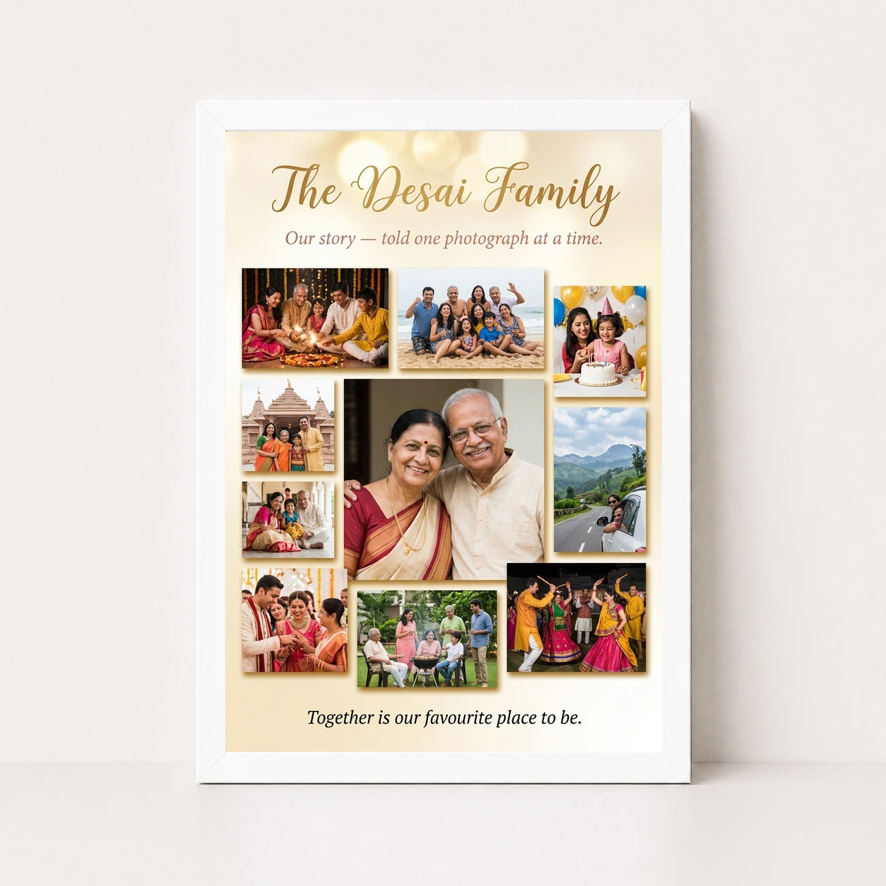 Family Photo Frame Collage Romantic Multi Photo Memories Photo Frame 5 Family Photo Frame Collage Romantic Multi Photo Memories Photo Frame - Image 5