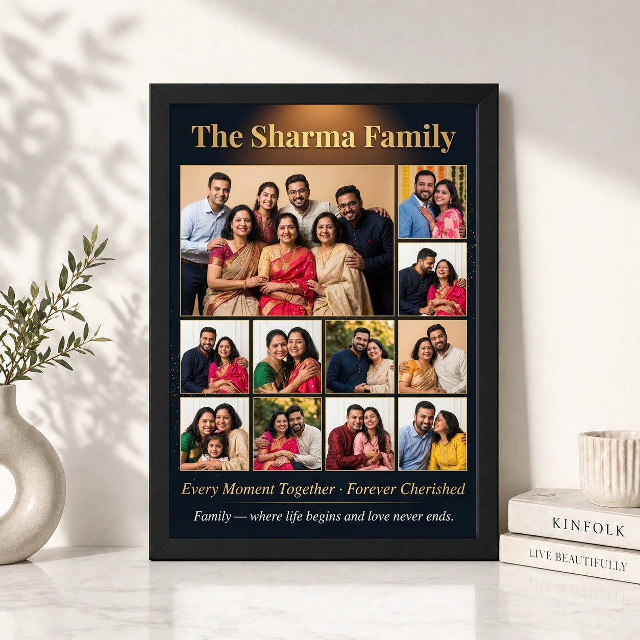 Family Photo Frame Collage Rustic Vintage Memories Photo Frame 4 Family Photo Frame Collage Rustic Vintage Memories Photo Frame - Image 4
