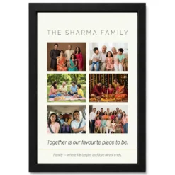 Family Photo Frame Design Black Gold Elegant Premium Photo Frame