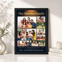 family photo frame design bold colorful vibrant wall art photo frame 02 black 4