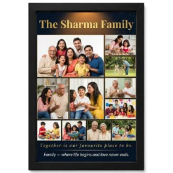 Family Photo Frame Design Bold Colorful Vibrant Wall Art Photo Frame
