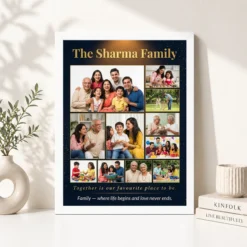 family photo frame design bold colorful vibrant wall art photo frame 02 white 4