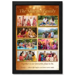 Family Photo Frame Design Pastel Soft Floral Portrait Photo Frame