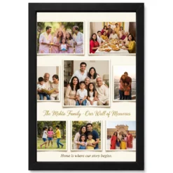 Family Photo Frame for Wall Boho Nature Rustic Large Photo Frame
