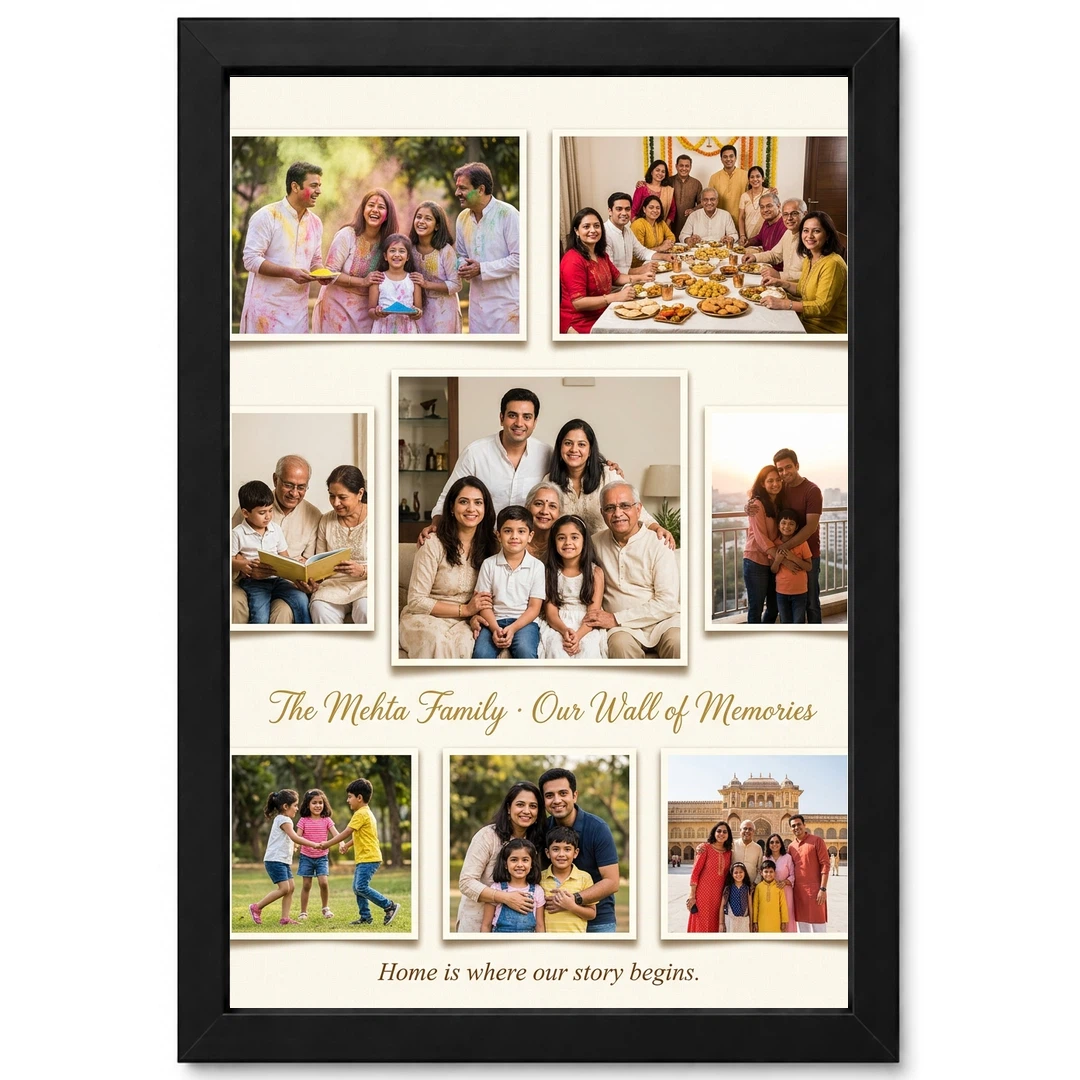 Family Photo Frame for Wall Boho Nature Rustic Large Photo Frame 1 Family Photo Frame for Wall Boho Nature Rustic Large Photo Frame
