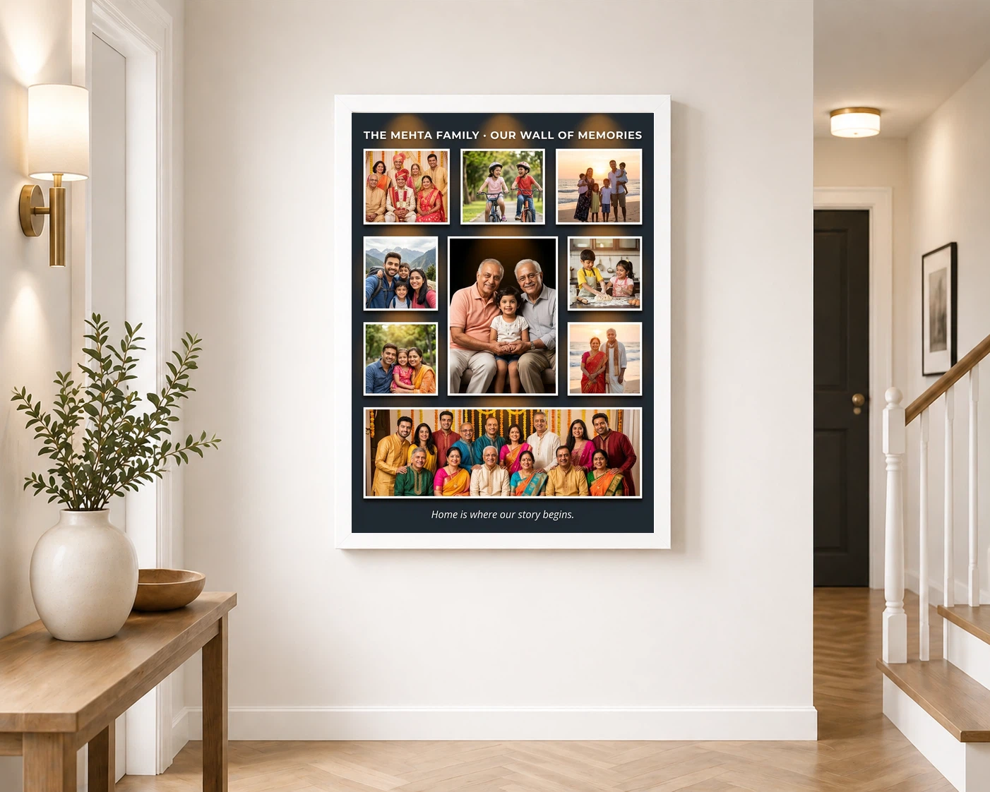 Family Photo Frame for Wall Modern Minimal Elegant Gallery Photo Frame 6 Family Photo Frame for Wall Modern Minimal Elegant Gallery Photo Frame - Image 6