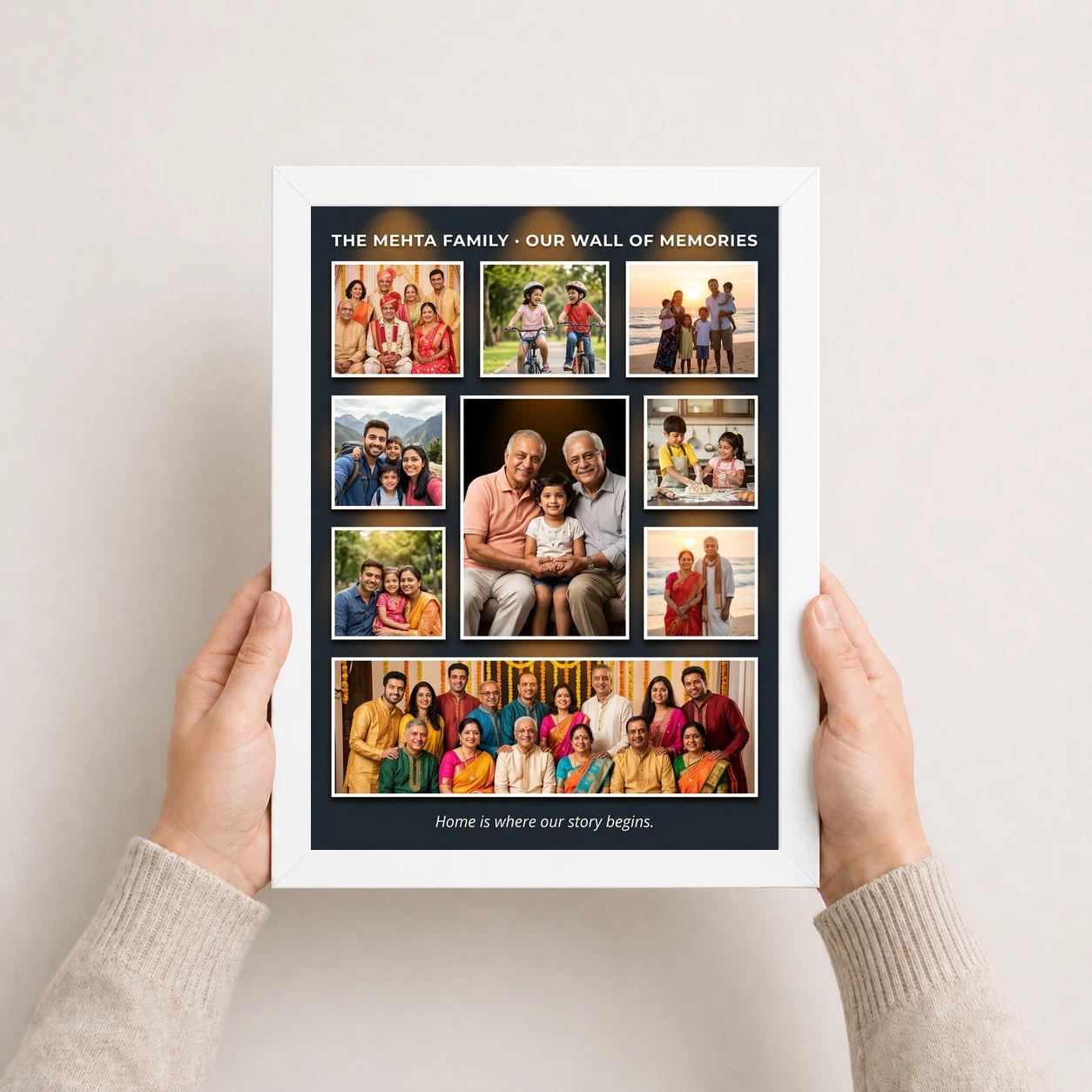 Family Photo Frame for Wall Modern Minimal Elegant Gallery Photo Frame 7 Family Photo Frame for Wall Modern Minimal Elegant Gallery Photo Frame - Image 7